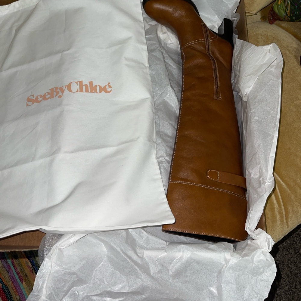 See By Chloe Brown Over the Knee Boots - Picture 6 of 9